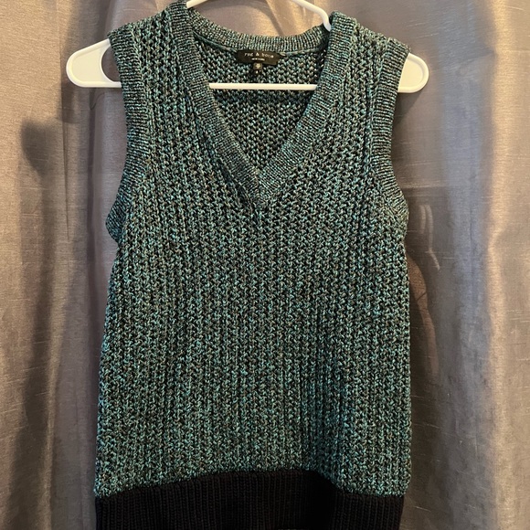 Rag & Bone Carmen Knit Blue Sweater Vest Tank - Picture 2 of 5